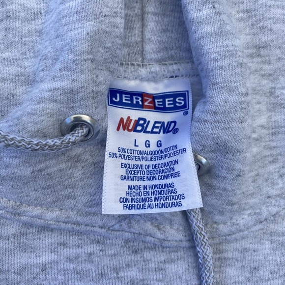 Jerzees NuBlend Partner in Crime 2 On the Run Hoodie Sweater Large Gray - Picture 3 of 8